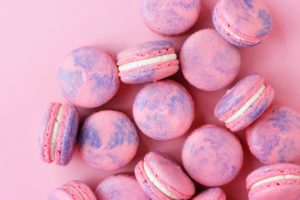 triple berry fluff macarons