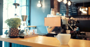selling baked goods at a coffee shop
